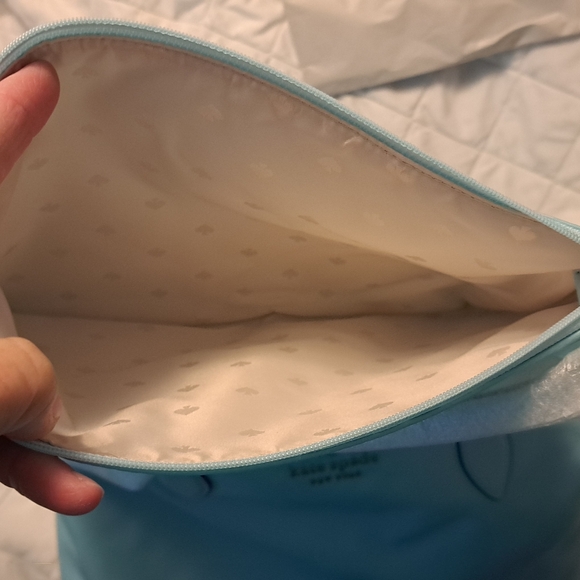 Kate Spade Mel Nylon PACKABLE Tote Aqua Pool Blue - Picture 9 of 13